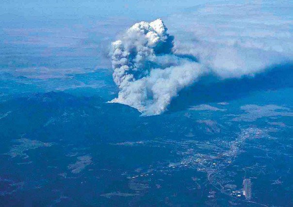 Aerial view of Schultz Fire